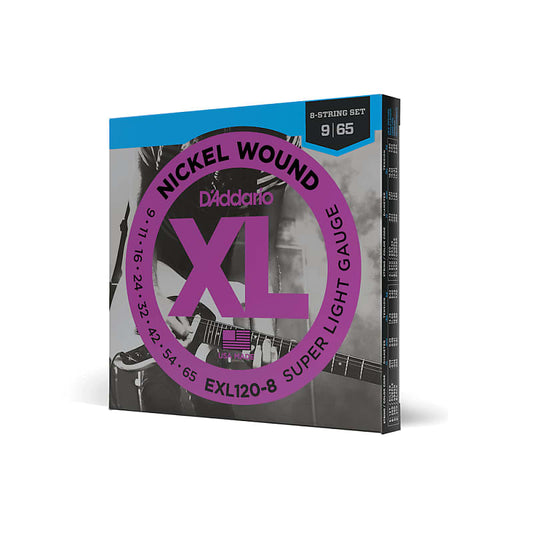 D'Addario EXL120-8 Nickel Wound Super Light 8-String Electric Strings