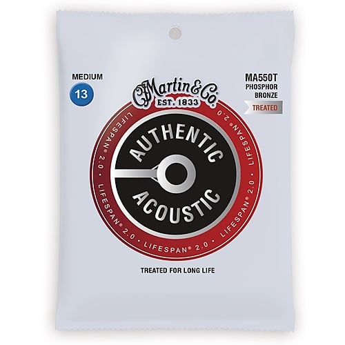 Martin MA550T Lifespan Acoustic Guitar Strings, .012 - .056