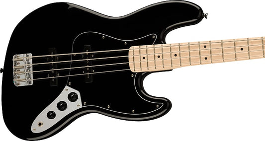 Squier Affinity Series™ Jazz Bass®, Maple Fingerboard, Black Pickguard, Black