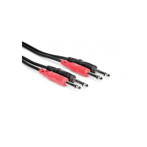 Hosa CPP-203 3M Male 1/4" TS x Same Dual Interconnect Cable