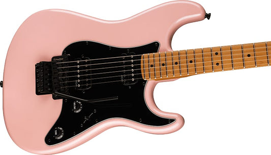 Squier Contemporary Stratocaster® HH FR, Roasted Maple Fingerboard, Black Pickguard, Shell Pink Pearl