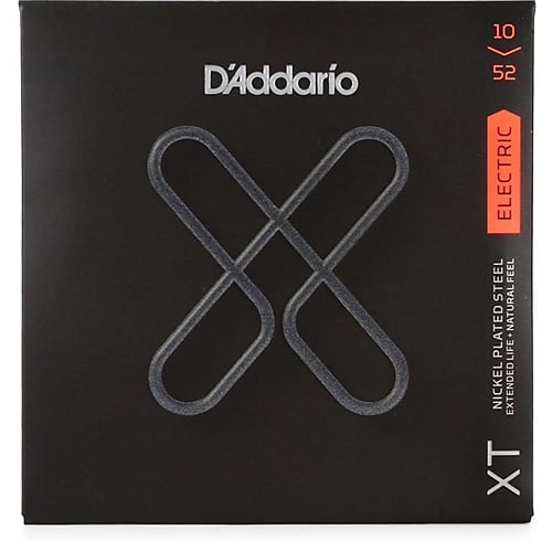 D'Addario XTE1052 XT Nickel Plated Steel Electric Guitar Strings  Light Top/Heavy Bottom, -.010-.052