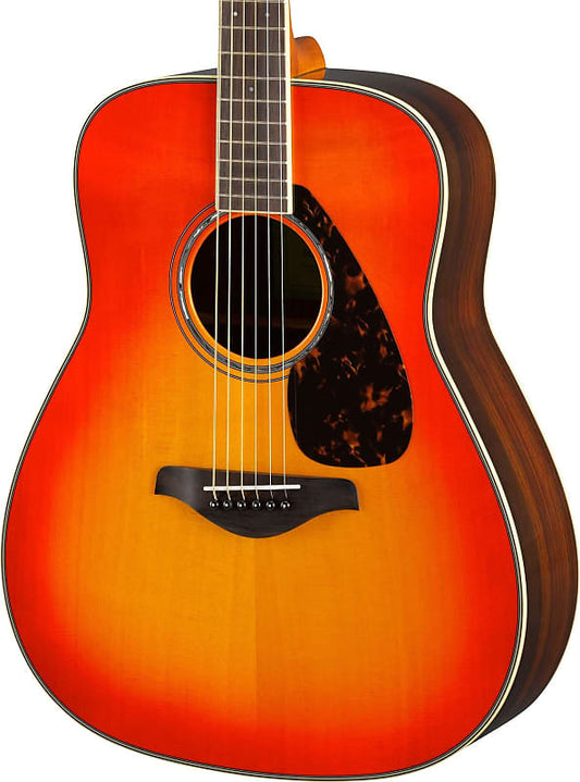 Yamaha FG830 Folk Guitar Solid Spruce Top and Rosewood Back and Sides, Autumn Burst