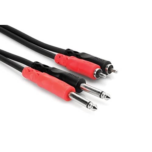 Hosa CPR-203 3M 1/4" Male TS x Male RCA Dual Interconnect Cable