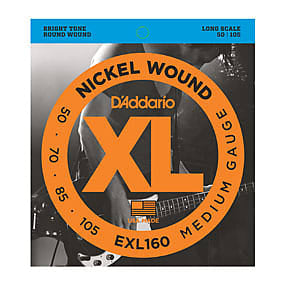 D'Addario EXL160 Electric Bass 4 Medium Gauge Strings, .050 - .105