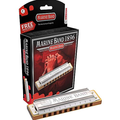 Hohner 1896BX-E Marine Band 1896 Harmonica, E