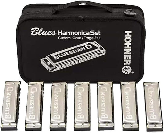 Hohner, M1501/7 Blues Band Haromica Set, A,Bb, C, D, E, F, G