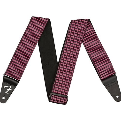 Fender 0990709056 2" Houndstooth Guitar Strap, Pink