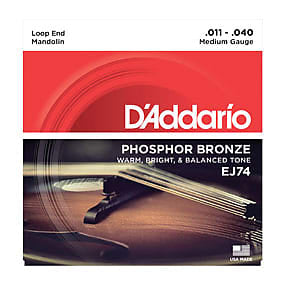 D'Addario EJ74 Phosphor Bronze Mandolin Strings, .011 - .040