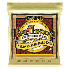 Ernie Ball P02069 Acoustic Nylon Guitar Ball End strings 28-42