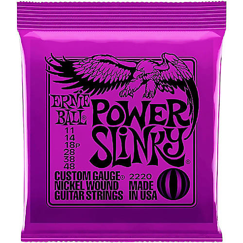 Ernie Ball 2220 Power Slinky Electric Guitar Strings, .011 - .048