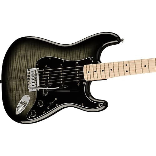 Squier  Affinity Series™ Stratocaster® FMT HSS, Maple Fingerboard, Black Pickguard, Black Burst