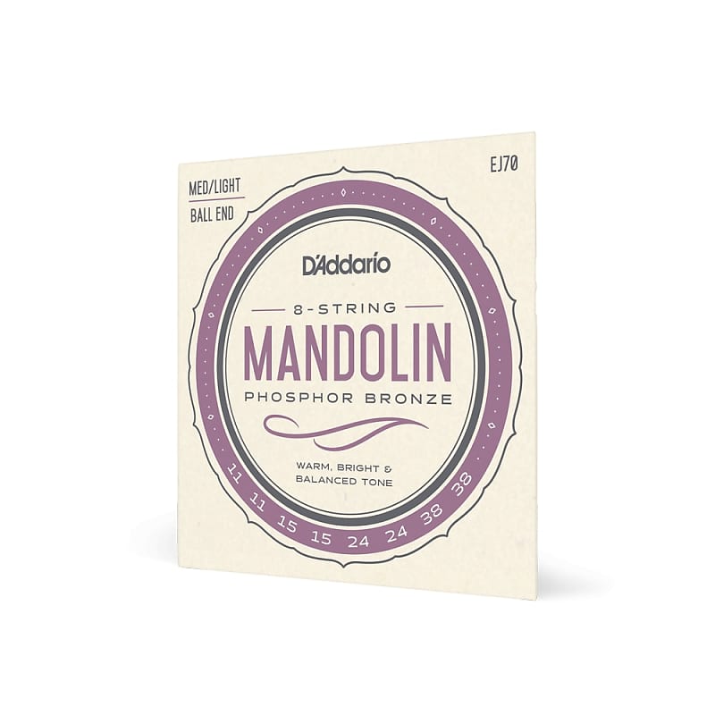 D'Addario EJ70 Phosphor Bronze Mandolin Strings, .011 - .041