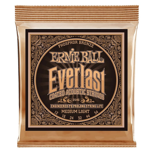 P02546 Everlast Phosphor Bronze Acoustic Guitar Strings, .012 - .054