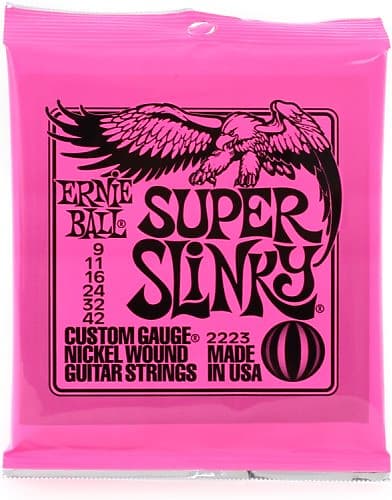 Ernie Ball 2223 Super Slinky Guitar Strings, .009 - .042