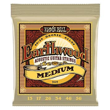 Ernie Ball 2002 Earthwood  Medium Acoustic Guitar Strings, .013 - .056