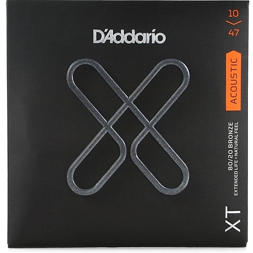 D'Addario XTAPB1047 XT Phosphor Bronze Acoustic Guitar Strings -.010-.047 Extra Light