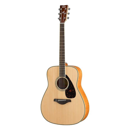 Yamaha FG840 Folk Guitar Solid Spruce top Flame Maple Sides and Back, Natural