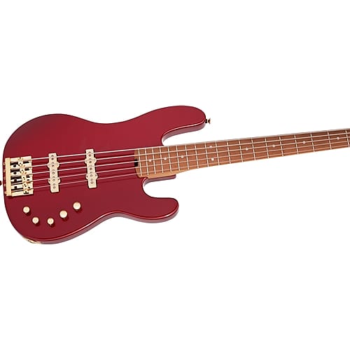 Pro-Mod San Dimas® Bass JJ V, Caramelized Maple Fingerboard, Candy Apple Red