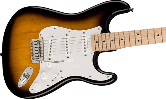 Squier Sonic™ Stratocaster®, Maple Fingerboard, White Pickguard, 2-Color Sunburst