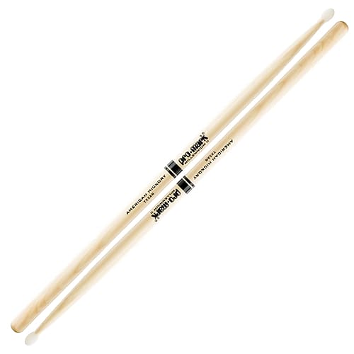 Promark TX5AN 5A Nylon Tip Hickory Drum Sticks, Pair