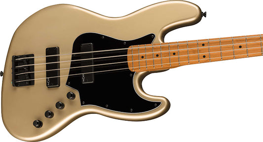 Squier Contemporary Active Jazz Bass® HH, Roasted Maple Fingerboard, Black Pickguard, Shoreline Gold