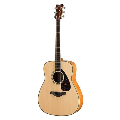 Yamaha FG840 Folk Guitar Solid Spruce top Flame Maple Sides and Back, Natural