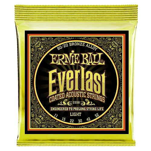 Ernie Ball P02558 Everlast 80/20 Acoustic Guitar Strings, .011 - .052