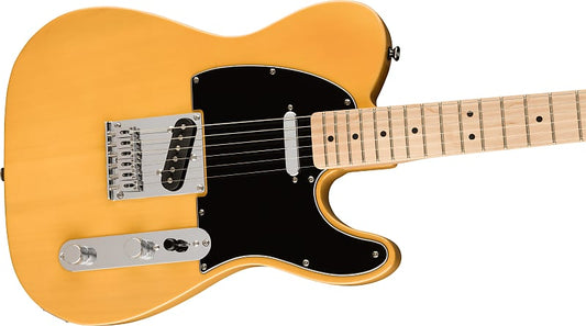 Squier Affinity Series™ Telecaster®, Maple Fingerboard, Black Pickguard, Butterscotch Blonde