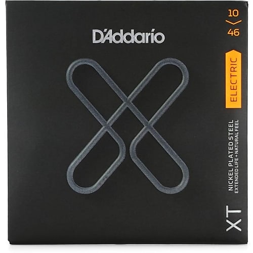 D'Addario XTE1046 XT Nickel Plated Steel Electric Guitar Strings -.010-.046 Regular Light