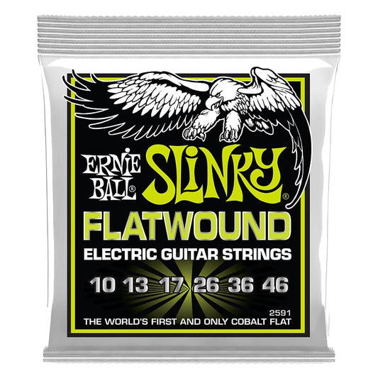 Ernie Ball Slinky Cobalt Flatwound Electric Guitar Strings 10-46