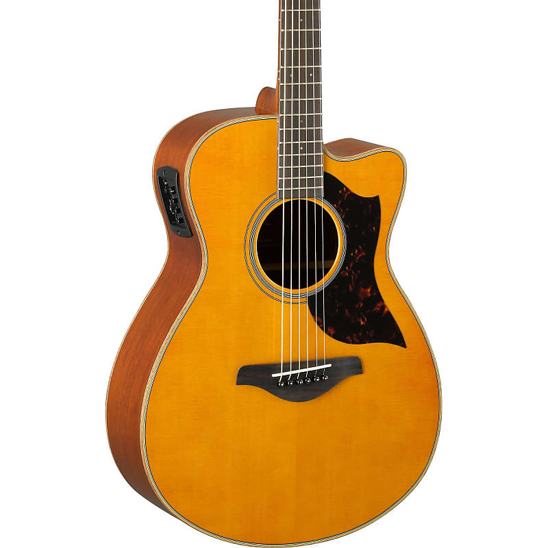 Yamaha A-Series AC1M Cutaway Concert Acoustic-Electric Guitar Vintage Natural