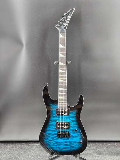 Jackson JS Series Dinky® JS20 DKQ 2PT, Amaranth Fingerboard, Transparent Blue Burst