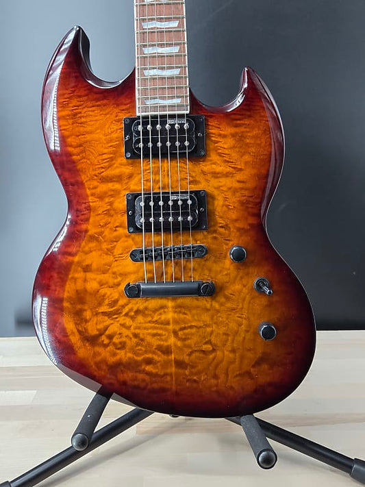 ESP LTD Viper 256 SHOWROOM DEMO Quilt Maple Desert Brown Sunburst