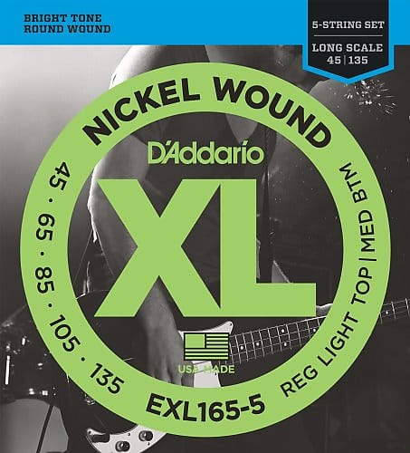 D'Addario EXL165-5 Bass Strings (5) .045 - .135