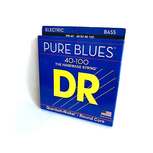 DR PB-40 Pure Blues Quantum Nickel 4 St Bass Strings, .040 - .100