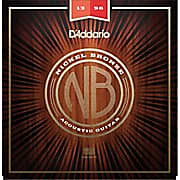 D'Addario NB1356 Medium Gauge Nickel Bronze Acoustic Guitar Strings, .013 - .056