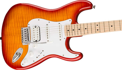 Squier  Affinity Series™ Stratocaster® FMT HSS, Maple Fingerboard, White Pickguard, Sienna Sunburst