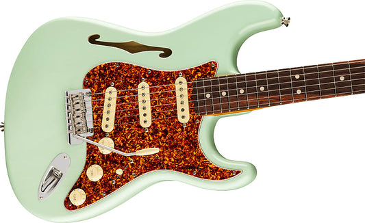 Fender American Professional II Stratocaster® Thinline, Rosewood Fingerboard, Transparent Surf Green