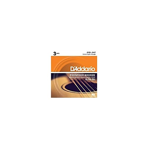 D'Addario EJ15 Extra Light Acoustic Guitar Strings, .010 - .047