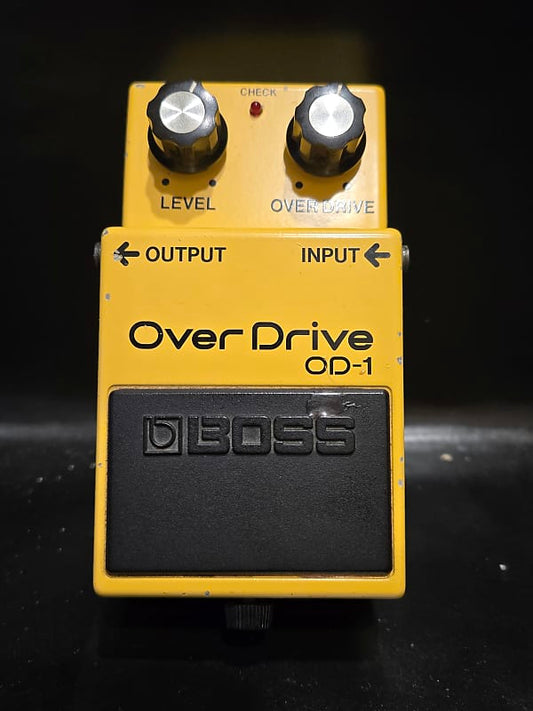 Boss OD-1 Over Drive (Black Label) 1977 - 1985 - Yellow