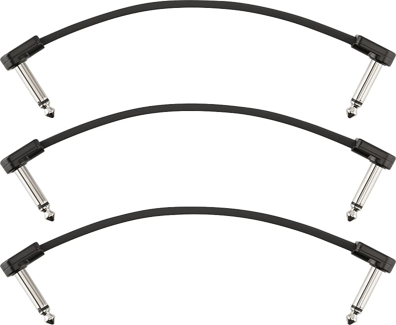 Fender Blockchain 6" Patch Cable, 3-pack, Angle/Angle