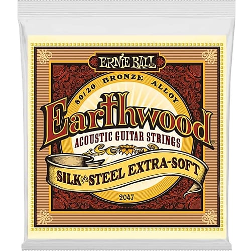 Ernie Ball 2047 Silk and Steel Extra Soft Acoustic Guitar Strings .010-.050